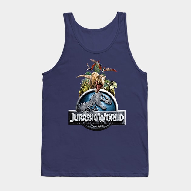 Jurassic Park all dinosaurs. Birthday party gifts. Officially licensed merch. Tank Top by SerenityByAlex